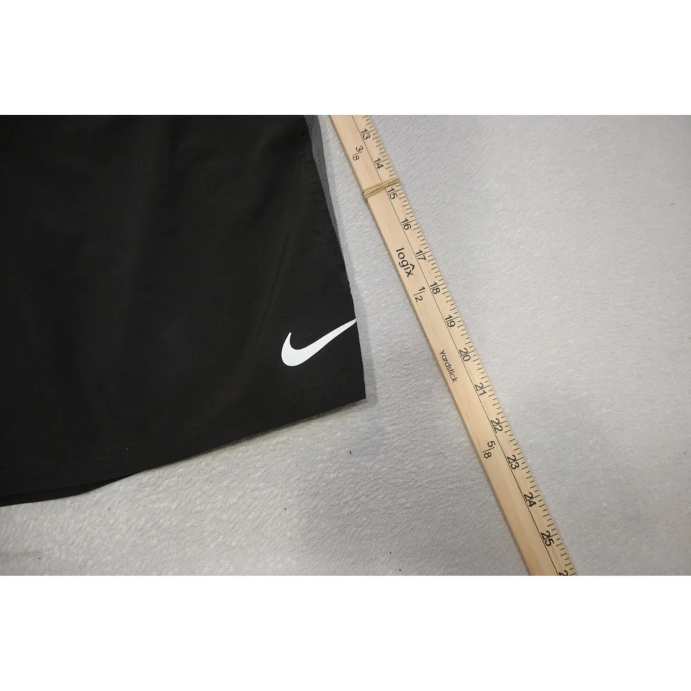 Nike Swim Trunks Men XL Black Grey Mesh Lined Drawstring Pockets Excellent